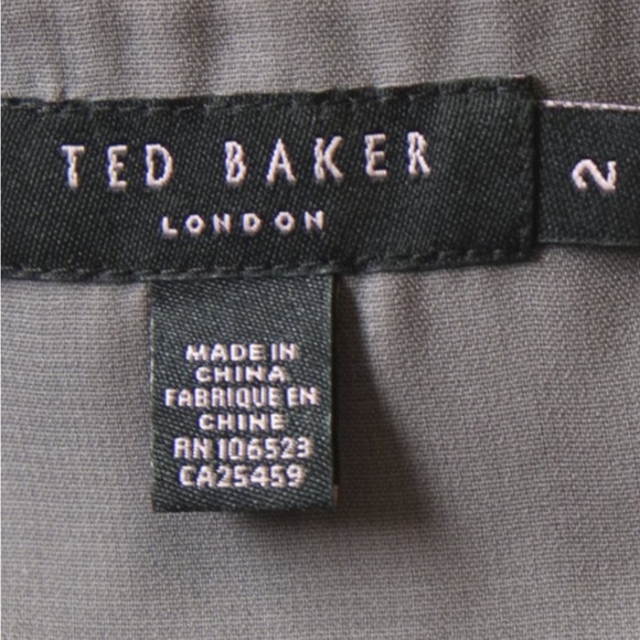 💗Ted Baker Sz4-6 Grey Lilac Silk Dress - Picture 5 of 7